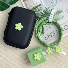 Resim 6 Paket Sevimli Çiçek Tasarımı TPU Şarj Cihazı ve Kulaklık Koruyucu Seti, Dayanıklı, Çok Fonksiyonlu, 18W/20W Şarj Cihazlarına Uygun, Hafıza Kartları, Taşınabilir ve Hasar Önleyici, iPhone ile Uyumlu 