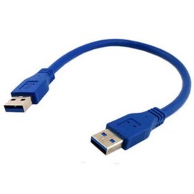 Resim OEM 0.3 Metre Usb 3.0 Erkek Erkek Kablo Mavi - Iki Ucu Erkek - 30cm 