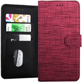 Resim Coverzone Omix X500 Standlı Kartvizitli Ve Para Gözlü Kumaş Desen Koyu Pembe 