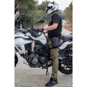 Resim Av A Dos Unisex Kabuk Korumalı Suya Dayanıklı Motorcu Bacak Çapraz Omuz Bel Çantası 
