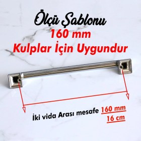 Resim Metal Kulp Mutfak Dolabı Mobilya Dolap Kapak Çekmece Kulpları Kulbu Kulpu 16 cm 160 mm Krom 