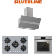 Resim Silverline Gri Cam Ankastre Set (3472 Bold 60+cs5365s01+bo6504s01) 