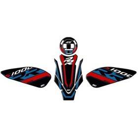 Resim GP Kompozit BMW S 1000 RR 2019-2024 Uyumlu Tank Pad Seti Siyah 