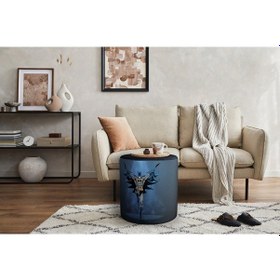 Resim Bluehomeconcept Adawall Home Navy Blue Batman Puf 