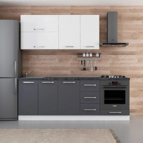 Resim Minar 225 Cm Mutfak Dolabı Beyaz Antrasit 225-A3 