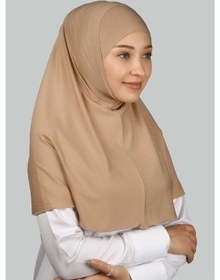 Resim Altobeh İkili Set Pratik Eşarp Hazır Türban Ve Hijab Tesettür Bonesi Koyu Bej 