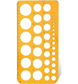Resim Daire Şablonu Cetveli 1-36 MM 24 Cm Şeffaf 