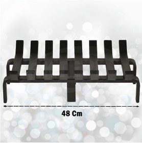 Resim 48 Cm X 32 Cm 8 Çubuklu Ekstra Şömine Izgarası Dar Gözlü Izgara 