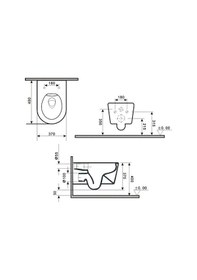 Resim Et-501M1 Beyaz Mermer Desenli Klozet 