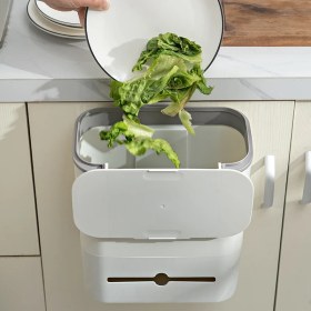 Resim Adefco MUTFAK TEZGAH ÜSTÜ VE DOLAP ASKILI ÇÖP KOVASI 8L 