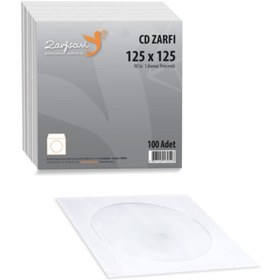Resim Zarfsan Cd Zarfı 12,5x12,5 Cm 90gr Pencereli 100 Adet 