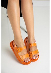 Resim Shoetek Alanis Kadın Sandalet Turuncu Deri Turuncu 