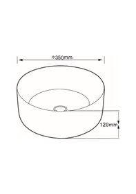 Resim Eva Banyo Lena E-7026 Tezgah Üstü Porselen Lavabo 