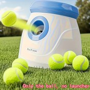 Resim 1 adet Etkileşimli Evcil Hayvan Tenis Topu Kauçuk Çiğneme Oyuncak - Yüksek Bounce, Pil Gerektirmez, Çizgili Desen, Küçük Köpekler için İdeal, Açık Hava Oyunları Eğlencesi, Evcil Hayvan Oyuncak | Etkileşimli Köpek Oyuncak | Kauçuk Çiğneme Oyuncak 
