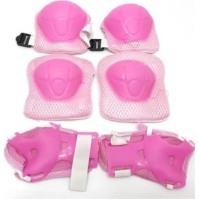 Resim Store Kız Çocuk Bisiklet Scooter Dizlik Dirseklik Korucu Eldiven Bisiklet Scooter Koruyucu Set Ekipman, Pembe 