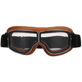 Resim Açık Hava Motosiklet Scooter Bisiklet Gözlükleri Rüzgar Geçirmez Kask Gözlükleri Şeffaf Cam 