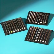 Resim 1 adet Kadife Köprü Kolye Tahtası, Mücevher Rafı için, Bilezik Gösteri Tahtası, S-şekli Kolye Rafı, Mücevher Rafı, 16.99cm*19.99cm, Mücevher Tutucu, Mücevher Gösteri, Mücevher Kutusu, Mücevher Organizasyonu, Mücevher Kulesi, Mücevher Kuleleri 