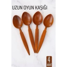 Resim Aylina Bfs Uzun Oyun Kaşığı Halk Oyunu Kaşığı - Kına Kaşığı Uzun Saplı Zeybek Oyun Kaşığı 4 Adet 