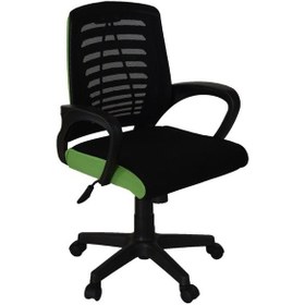 Resim Türksit Karizma File Çalişma Koltuğu Plastik Ayak Siyah- F,yeşil Siyah-Yeşil 
