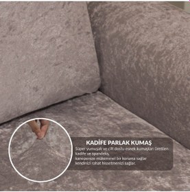 Resim Parlak Kadife 3 3 1 1 Koyu Kahve Lastikli Kanepe Örtüsü Lastikli Koltuk Örtüsü Koltuk Kılıfı Koyu-kahve 