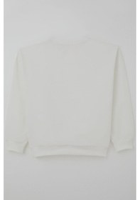 Resim Breeze Kız Çocuk Sweatshirt Kelebek Aplike Nakışlı 8-12 Yaş, Ekru 