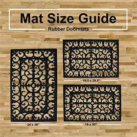 Resim J & M Home Fashions geri dönüşüm lastik Knobby paspas, 18 30 