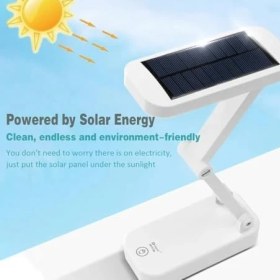 Resim Renklimestore Güneş Enerjili Solar Masa Lambası, 3 Modlu, Işık Gücünü Kısabilme ve Açabilme USB Şarj Edilebilir Taşınabilir Esnek Kaz Boynu 8led Kitap Okuma Aydınlatması, Yatak Başı Okuma Lambaları 