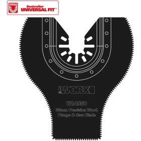 Resim Worx WA4958 Çok Amaçlı Raspalama Makinası Için 35X80MM 180˚ Ahşap, Fiberglas, Pvc Universal Dalma/kesme Bıçağı 