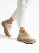 Resim ALEMDAR AYAKKABI CELİS Vizon Taş Detay Kadın Sneakers 