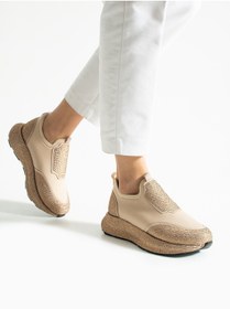 Resim ALEMDAR AYAKKABI CELİS Vizon Taş Detay Kadın Sneakers 