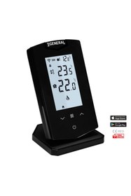 Resim GENERAL Ht500set Akıllı Oda Termostatı Siyah 