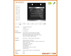 Resim Silverline BO65E5B01 Siyah Cam Ankastre Fırın 14 Program Multifonksiyonel 