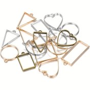 Resim 11 adet/lot Geometrik Hollow Frame Bezel Metal Border Alloy Kalıpları Şık Yüksek Kaliteli Kalıplar DIY Takı Yapımı Bulguları Yuvarlak Kolyeler için 