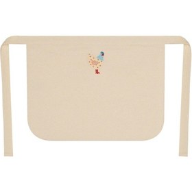 Resim %100 Pamuk Hambez Çocuk Mutfak Ve Etkinlik Önlüğü -6-8 Yaş - Tavuk Nakışlı Çift Kat Krem 