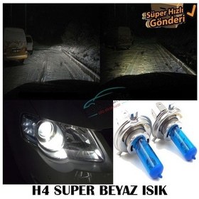 Resim H4 Beyaz Işık Far Ampulü 12V 100W 
