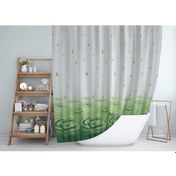 Resim Zethome Jackline Banyo Duş Perdesi 5020 Tek Kanat Yeşil 1x120x200 Yeşil 