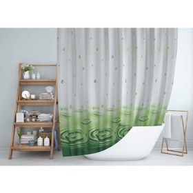 Resim Zethome Jackline Banyo Duş Perdesi 5020 Tek Kanat Yeşil 1x120x200 Yeşil 
