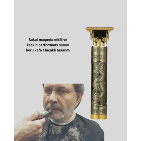 Resim Hopinip Profesyonel Çizik Tıraş Makinesi - T Çelik Bıçaklı, 120 Dakika Şarjlı Kullanım, 3 Başlıklı - Lisinya 