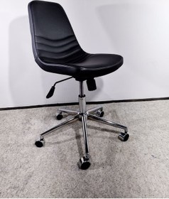 Resim Bintaşmobilya Siyah Deri Rahat Ofis Personel Çalışma Sandalyesi 