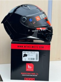 Resim MT Revenge 2 Solıd A11 Gloss Black Şeffaf Vizörlü Kask 