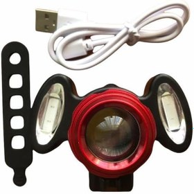 Resim Çakarlı Bisiklet Lambası Şarzlı Ön Far Bisiklet Lambası Usb Şarzlı Bisiklet Işığı 