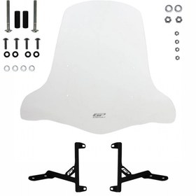 Resim GP KOMPOZİT Gp Kompozit Siperlik Tur Camı Şeffaf 59cm Honda Spacy 110 Fızy 125 Actıva 125 Alpha 110 