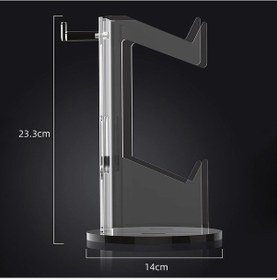 Resim Ps4 / Ps5 Yx029 Kulaklık Gamepad Masaüstü Ekran Tutucu Şeffaf 