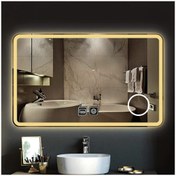 Resim DNR Mirror 70x110 Cm Buğu Yapmayan Makyaj Aynalı Dokunmatik Günışığı Ledli Dikdörtgen Banyo Aynası 