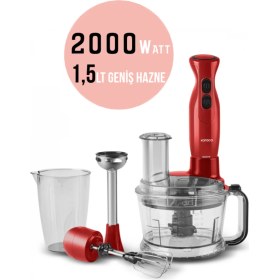 Resim Güçlü Turbo Doğrayıcı ve Blender Seti, Buz Kırıcı, Çok Fonksiyonlu Mutfak Robotu 