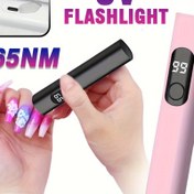 Resim 1 adet Mini Taşınabilir LED Tırnak Lambası, Çok Fonksiyonlu ABS Malzeme Güçlendirme Işığı, Otel Kontrolü, Acil Durum, Para Kontrolü, Boya Detektörü Çalışma Işığı, USB Şarj Edilebilir El Lambası, Tırnak Sanatı Aracı 