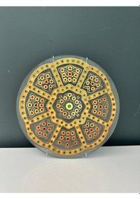 Resim Decorıum Cam Duvar Pano Gold 3 