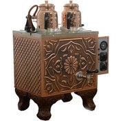 Resim Kutlu Ticaret Antik 2 Demlikli Bakır Çay Kazanı 