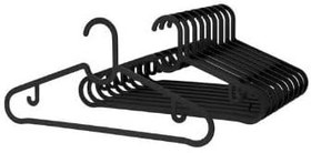 Resim Elbise Askısı Fular Askısı Gömlek Tişört Askısı Kırılmaz 40 Adet Set Siyah 