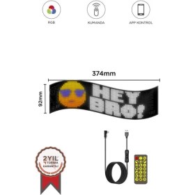 Resim RP937 LED Matrix Panel 16X64CM Telefon Kontrollü Kayar LED Animasyon Aydınlatma 